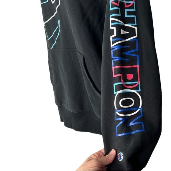 Champion L Reverse Weave Heavyweight Graphic Hooded Sweatshirt - Picture 5 of 8